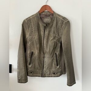 Sebby Collection Faux leather jacket, tan. Medium. GUC.